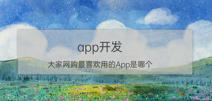 app开发 大家网购最喜欢用的App是哪个？